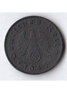 1943 1 Pfennig Svastica piccola Zecca A